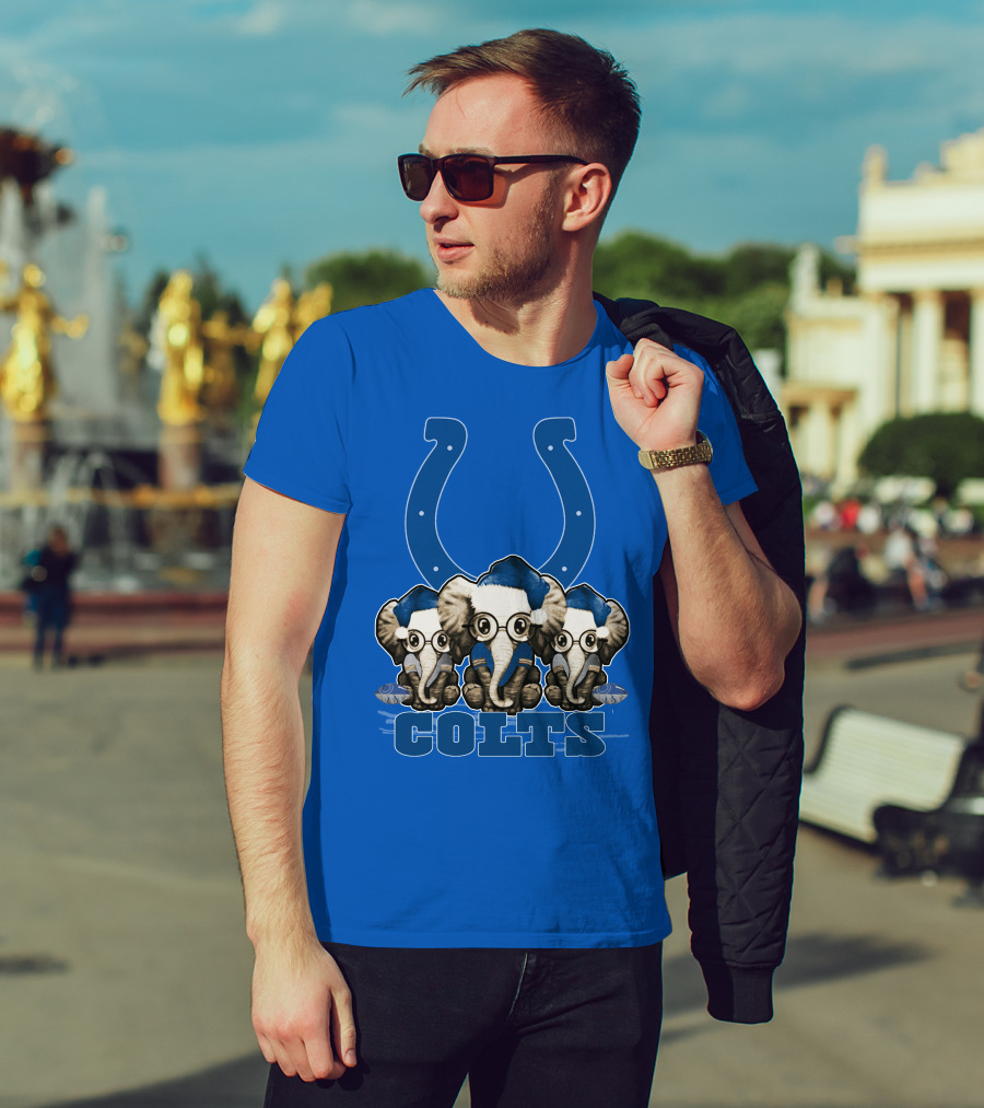 Elephant Xmas Indianapolis Colts Colts T-Shirt