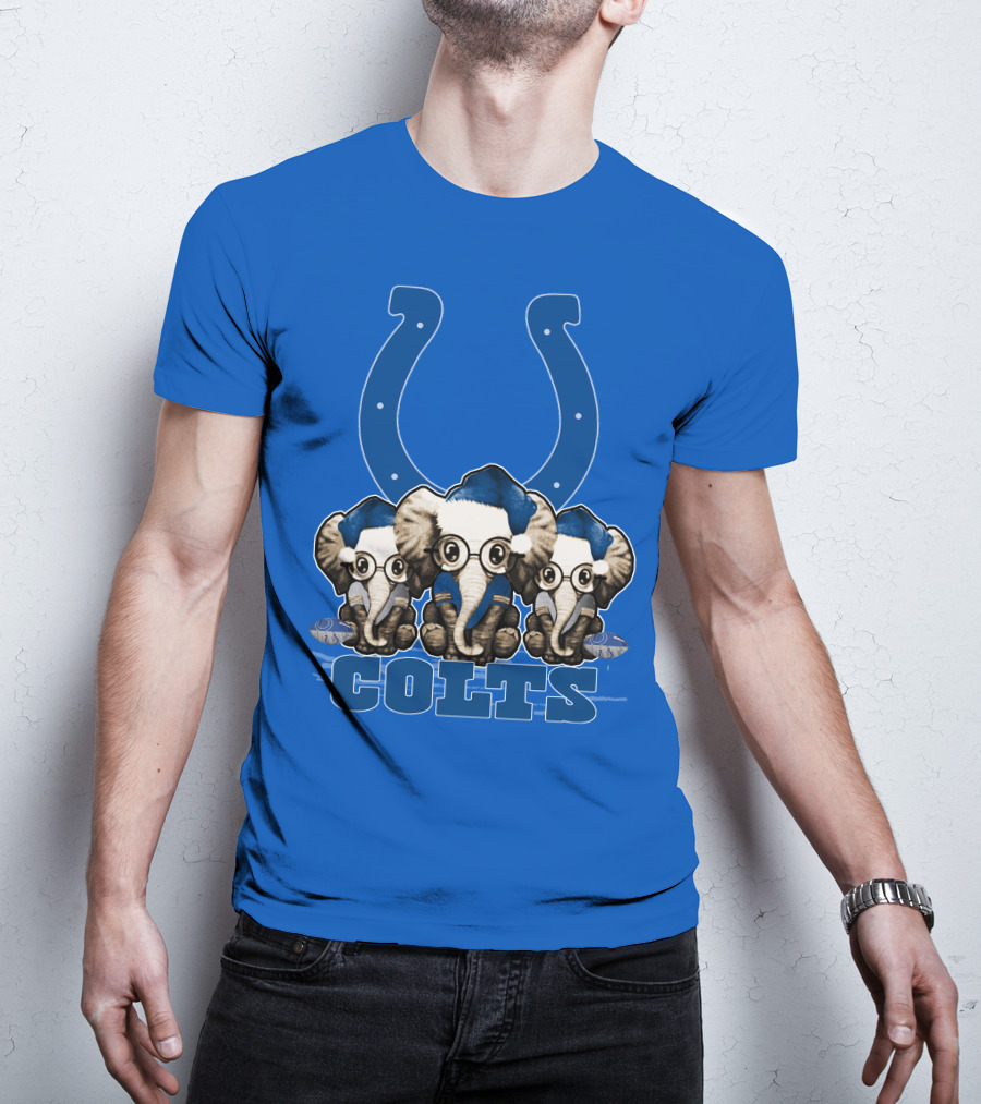 Elephant Xmas Indianapolis Colts Colts T-Shirt