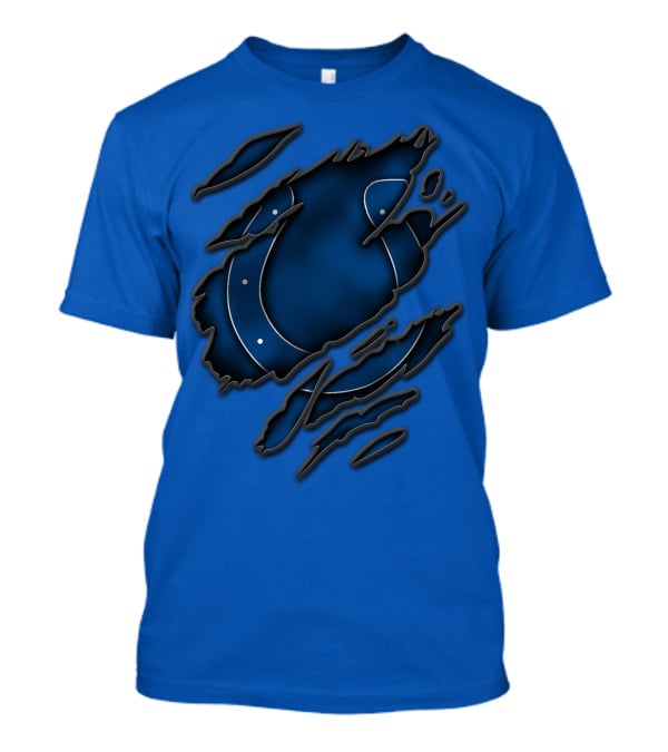 Torn Indianapolis Colts Ripped Football Team T-Shirt
