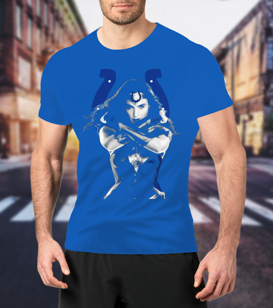 Indianapolis Colts 63 Wonder Woman Logo T-Shirt