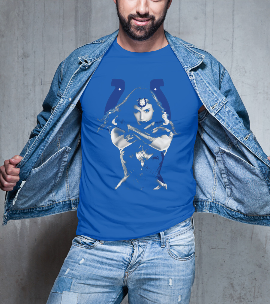 Indianapolis Colts 63 Wonder Woman Logo T-Shirt