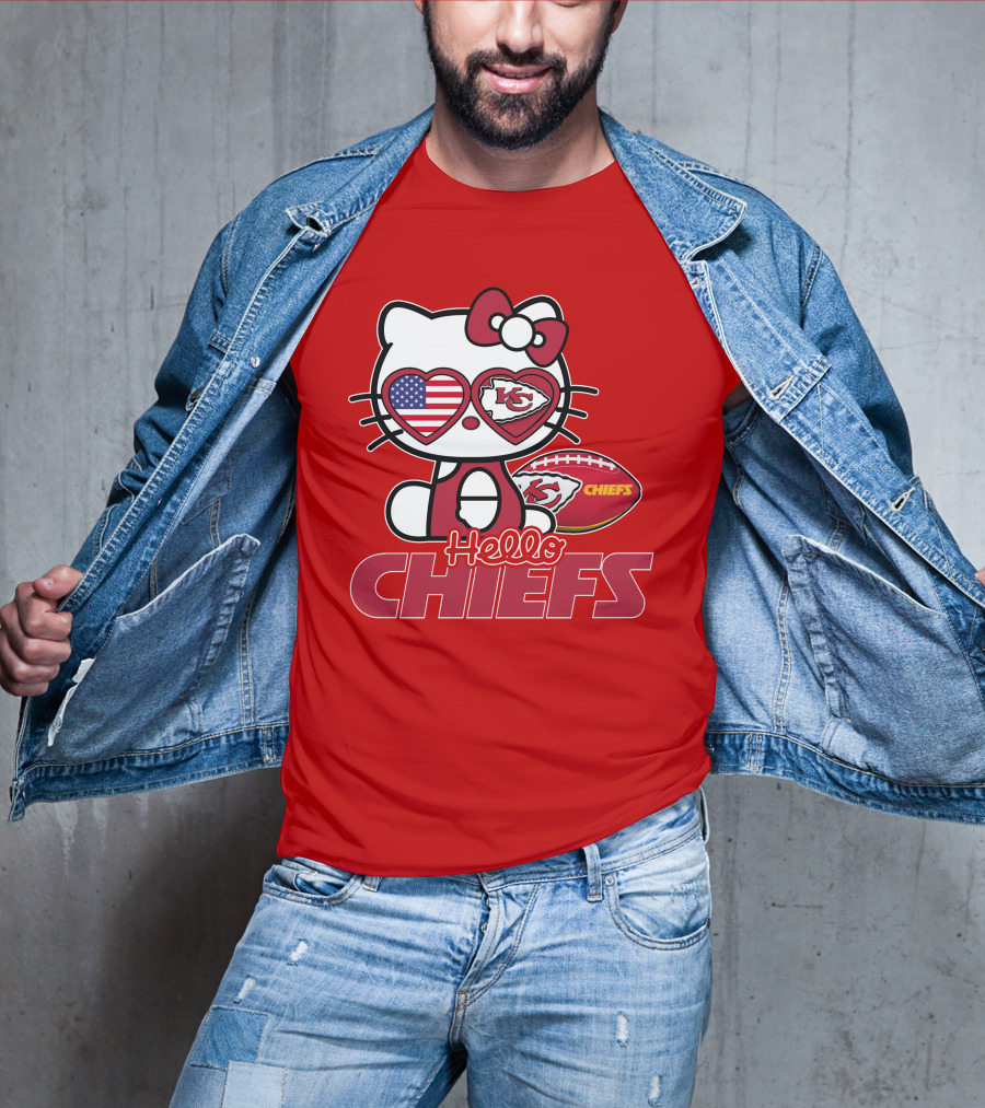 Hello Kitty Chiefs Kansas City Football USA T-Shirt