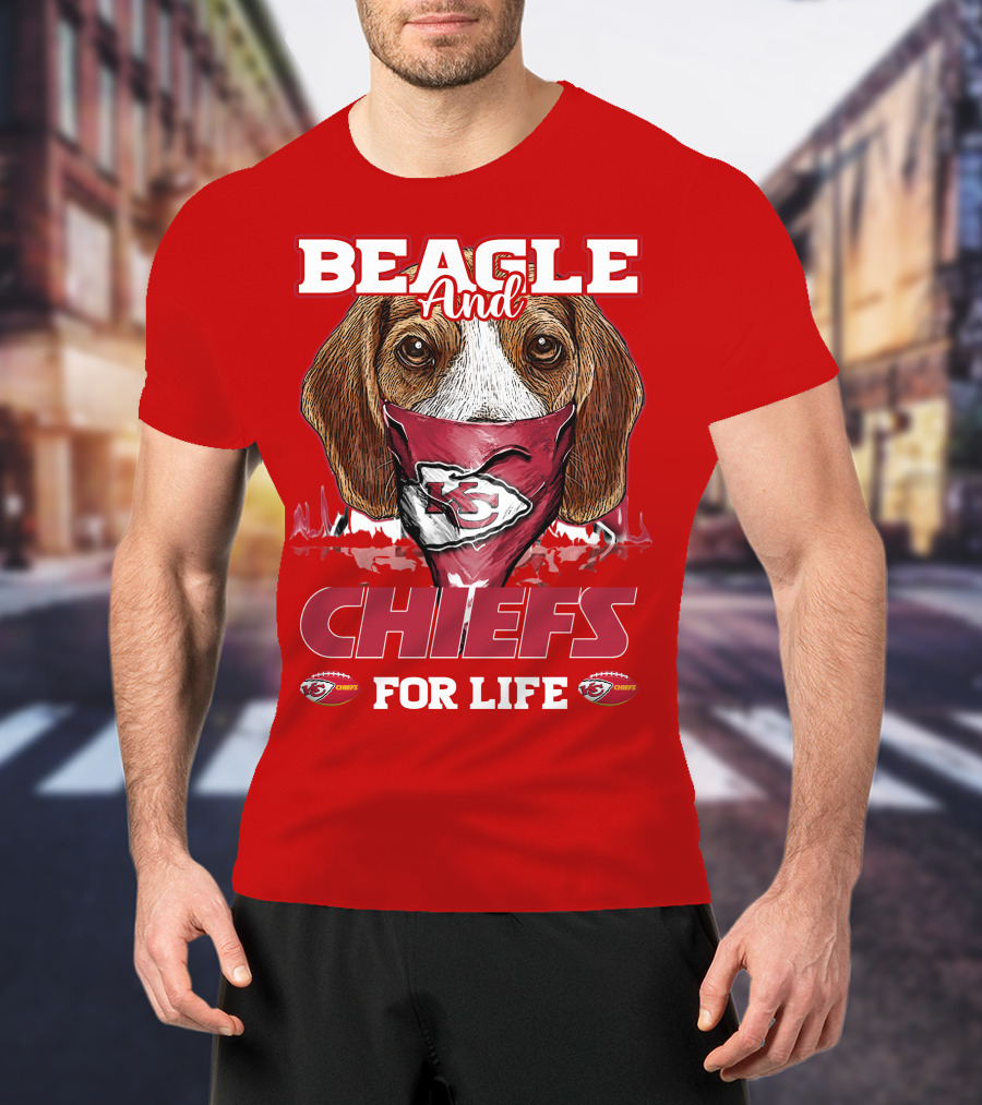 Beagle And Chiefs For Life Kansas City Chiefs T-Shirt