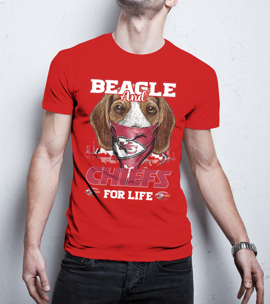 Beagle And Chiefs For Life Kansas City Chiefs T-Shirt