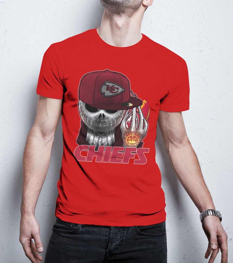 Jackskull Chiefs Kansas City Football T-Shirt