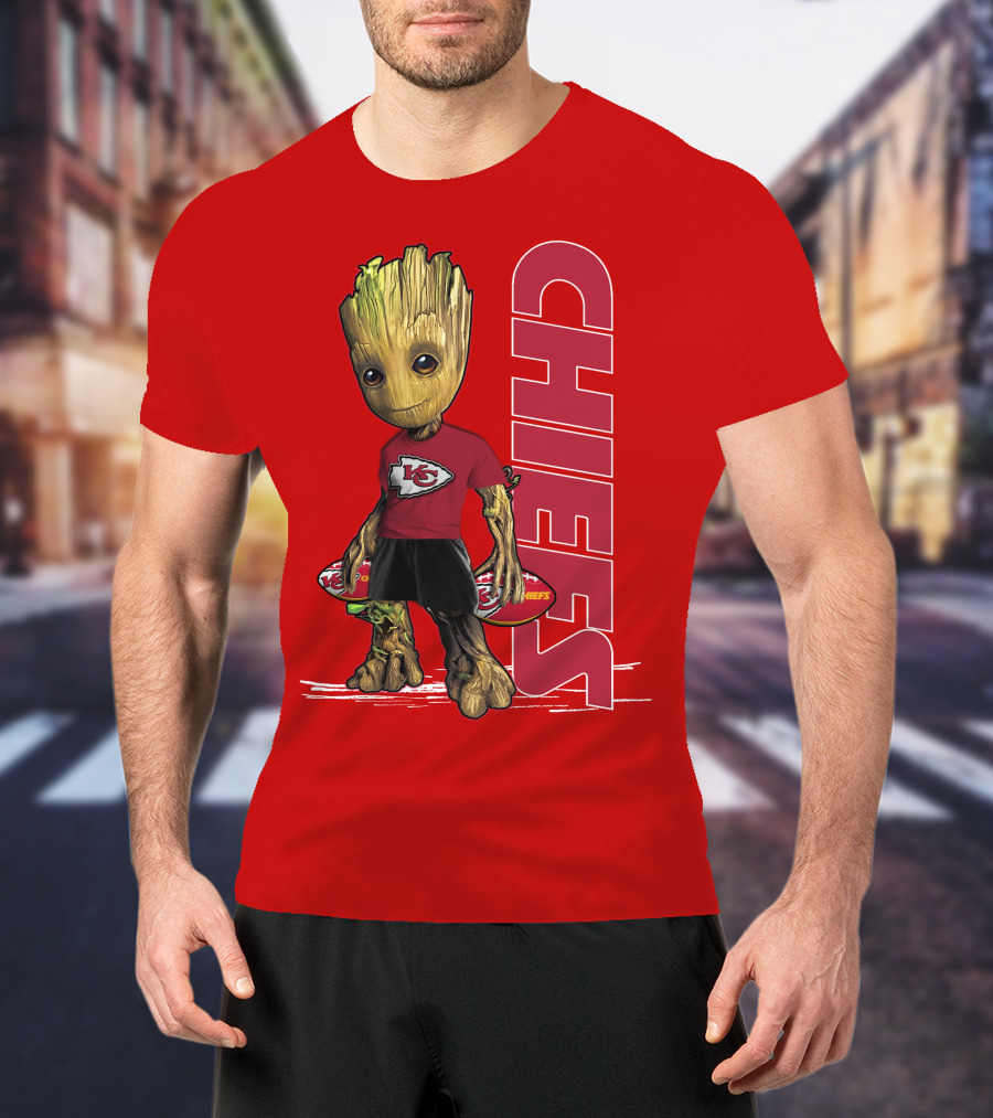 Groot V1 Kansas City Chiefs Football Character Chiefs T-Shirt