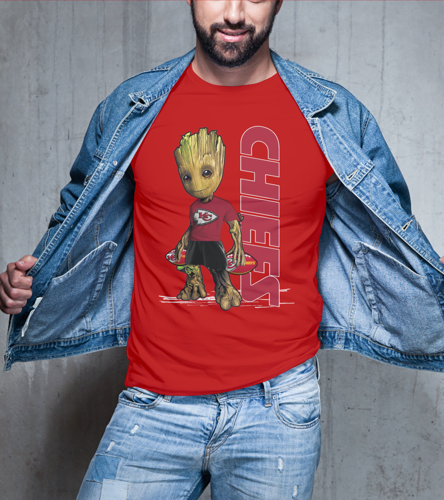 Groot V1 Kansas City Chiefs Football Character Chiefs T-Shirt