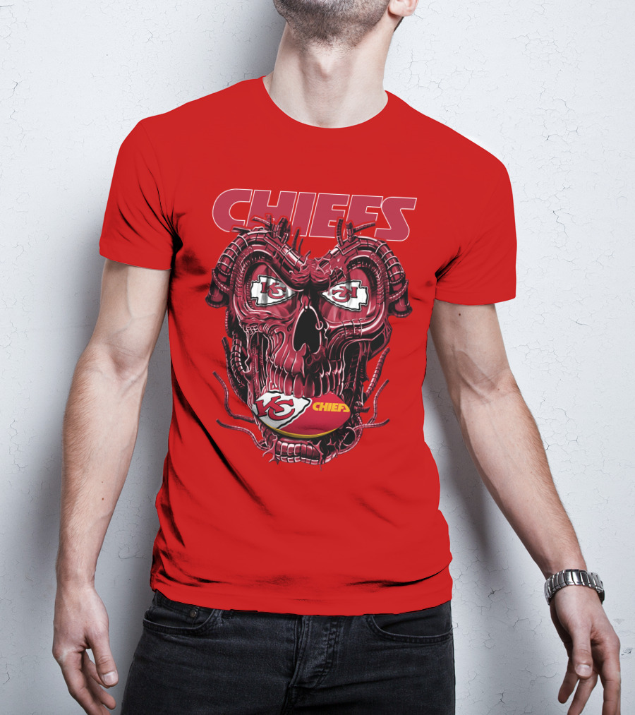 Chiefs Dragonskull Kansas City Football T-Shirt