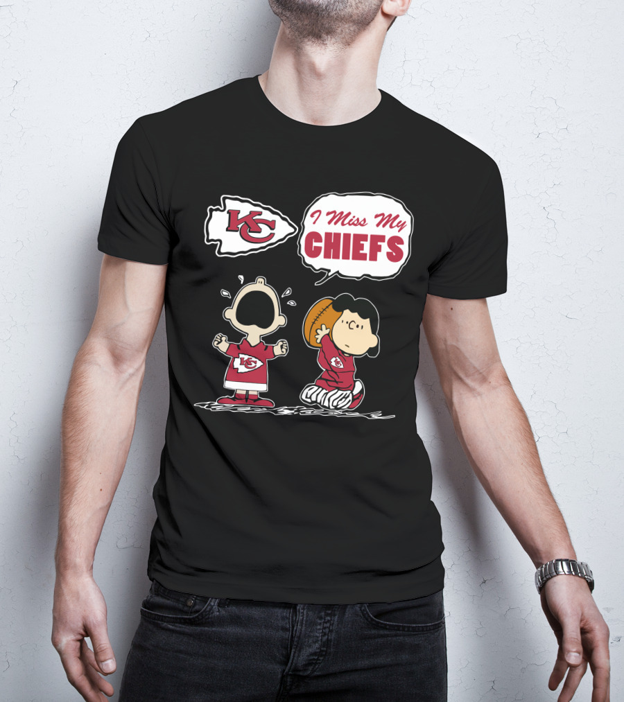 I Miss My Kansas City Chiefs Peanuts Football T-Shirt