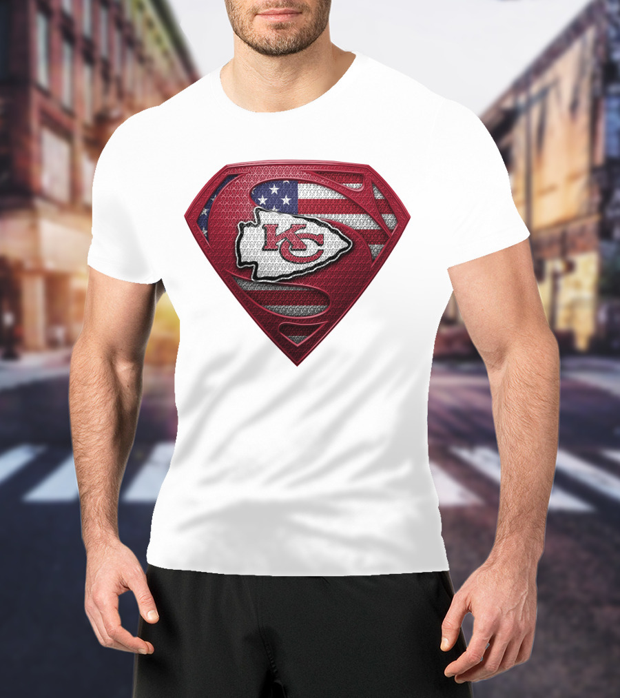 Kansas City Chiefs Super Shield American Flag SPM T-Shirt