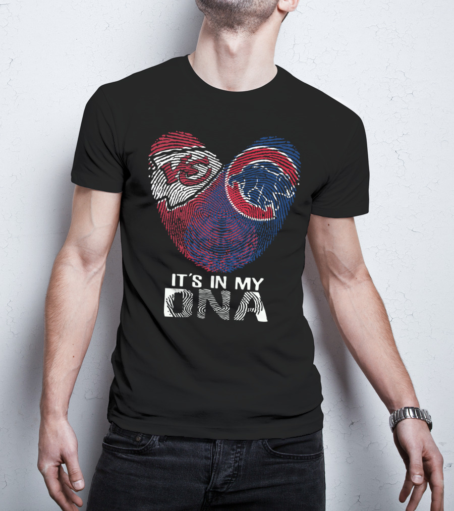 It's In My Dna Kansas City Chiefs Chicago Cubs T-Shirt