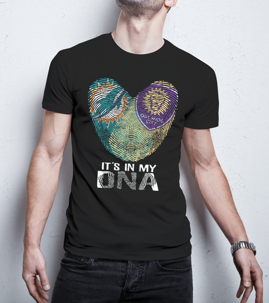 It's In My Dna Miami Dolphins Orlando City Sc T-Shirt