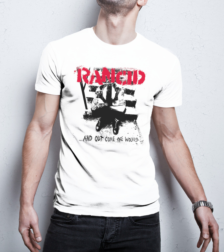 Rancid And Out Come The Wolves Album Cover Sit Scene T-Shirt