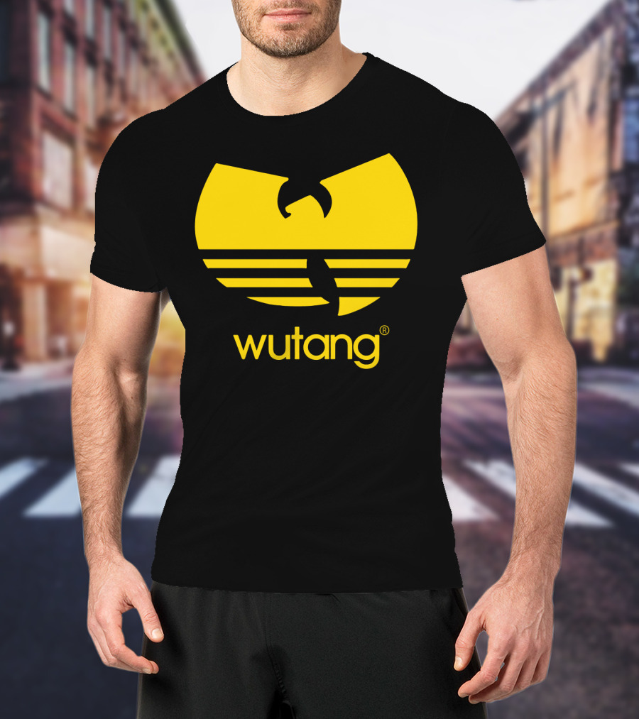 Wutang Yellow Iconic Symbol And Text T-Shirt