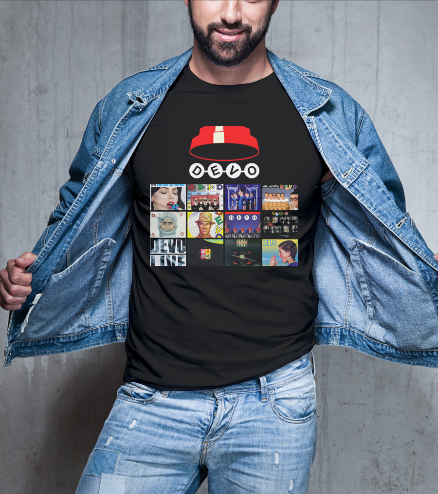 DEVO Album Covers Collection With Signature Energy Dome T-Shirt