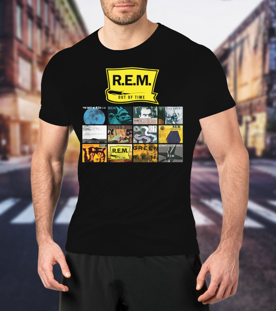 R.E.M. Out Of Time Album Covers Collection T-Shirt