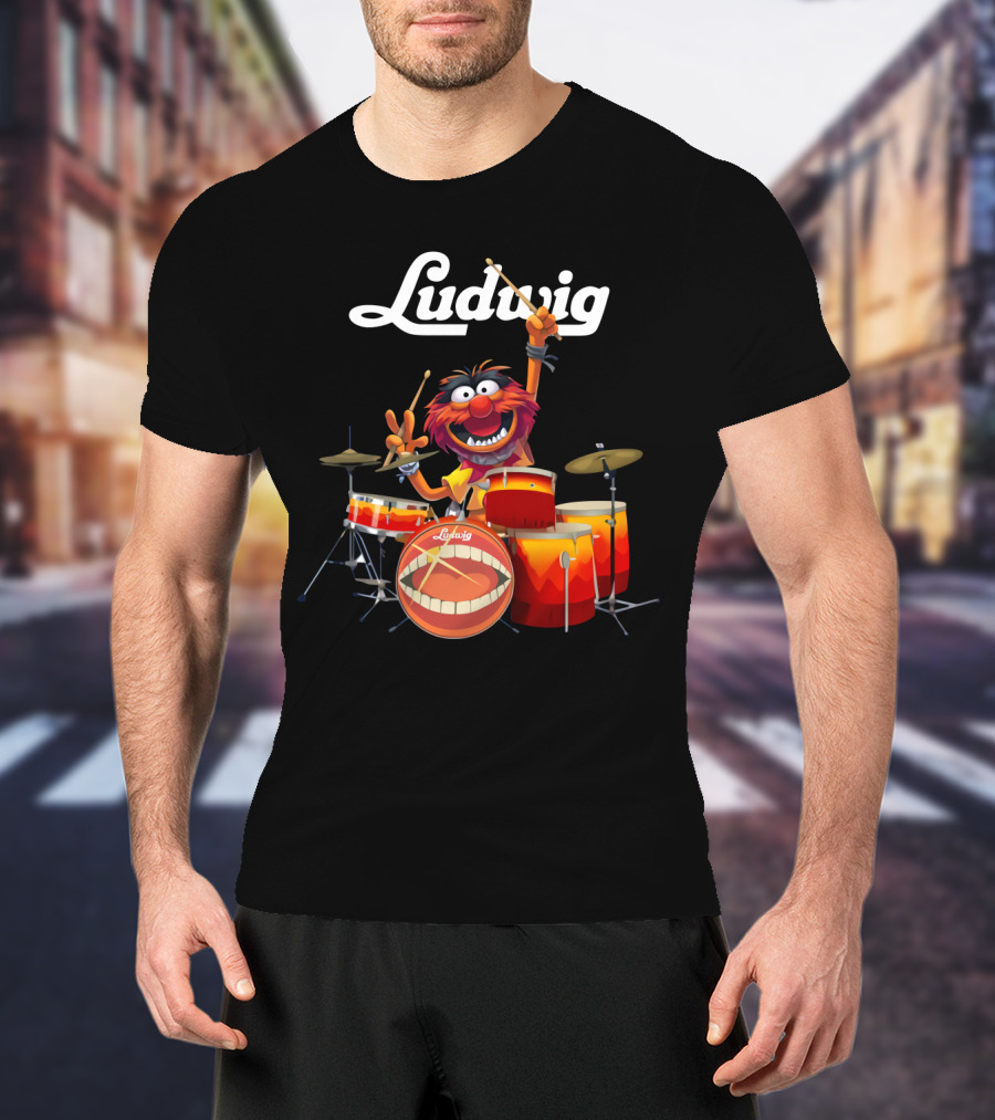 The Muppet Show Animal With Ludwig Drums T-Shirt