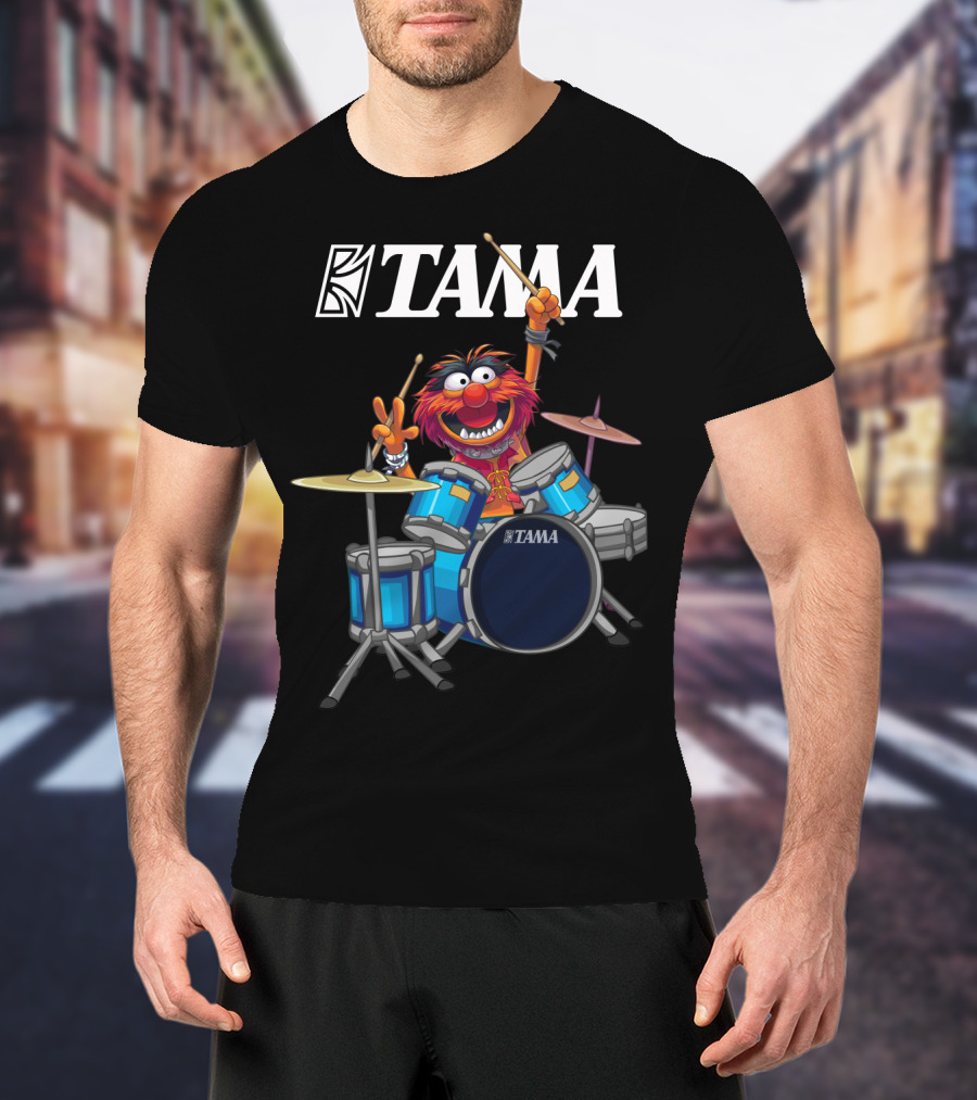 The Muppet Show Animal With Tama Drums Enthusiastic Performance T-Shirt