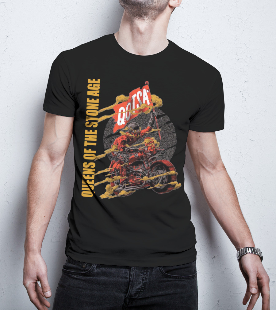 Queens Of The Stone Age QOTSA Motorcycle Rider T-Shirt