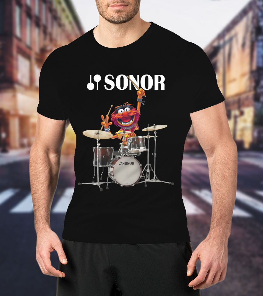 The Muppets Animal Playing Sonor Drums T-Shirt