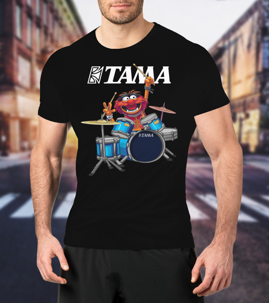 The Muppets Animal Tama Drums Enthusiastic Drumming Muppet T-Shirt