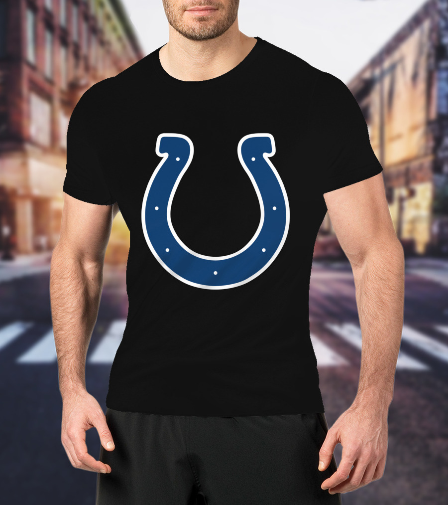 Indianapolis Colts Blue Horseshoe Logo NFL T-Shirt