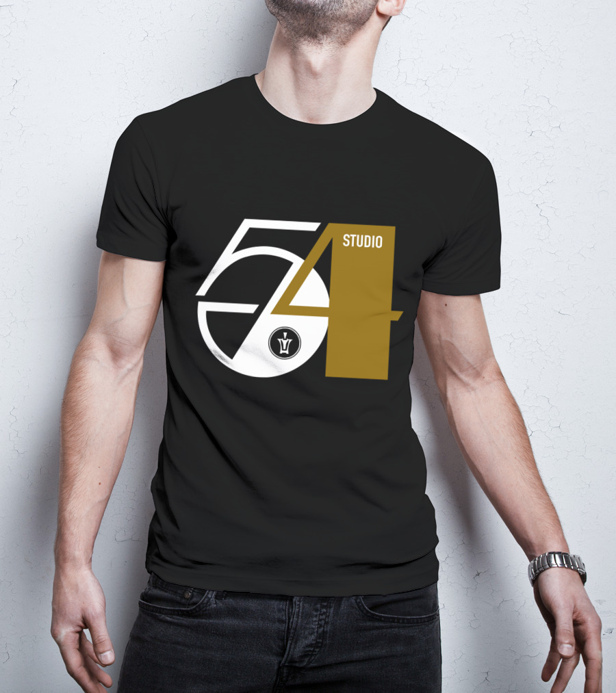 Studio 54 Disco With Vintage Style Record Label T-Shirt