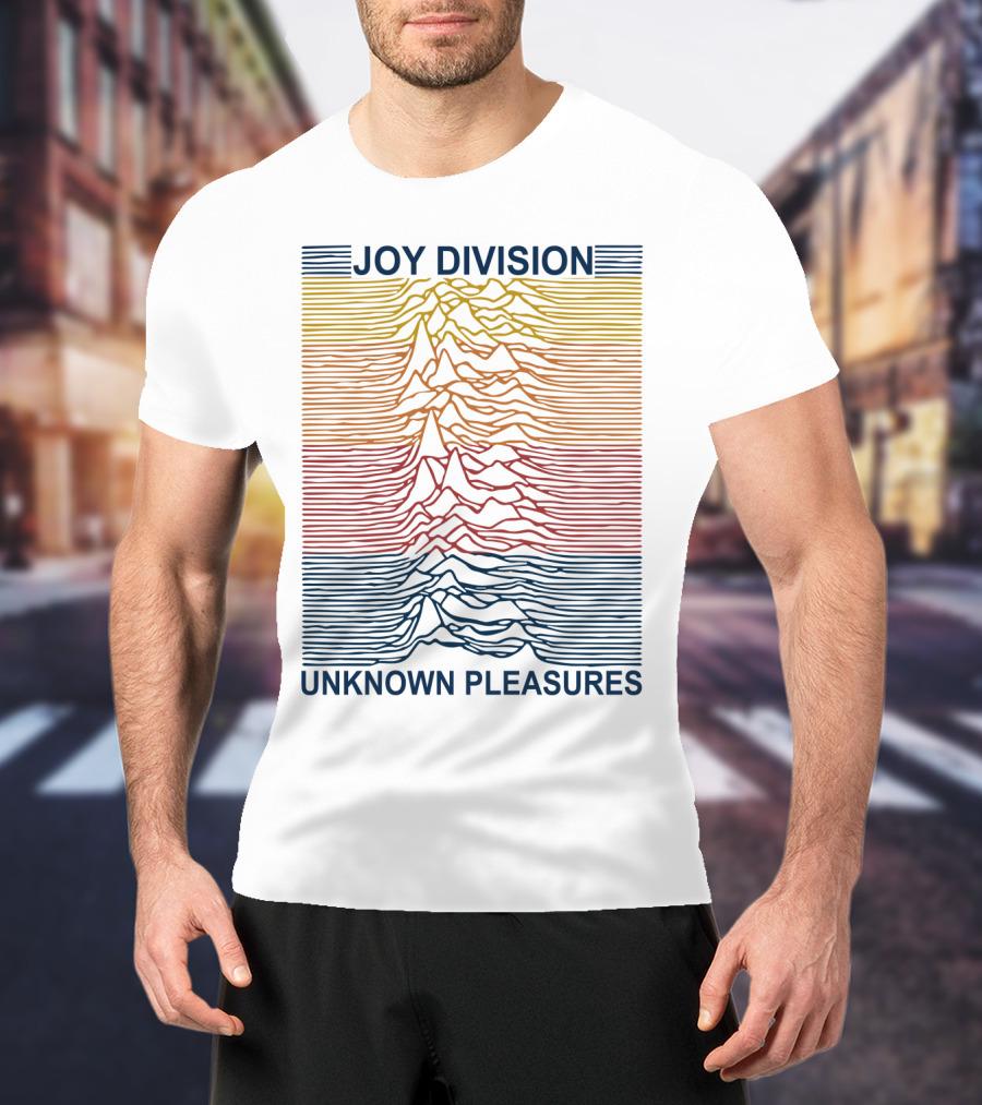 Joy Division Unknown Pleasures Rainbow Waves T-Shirt
