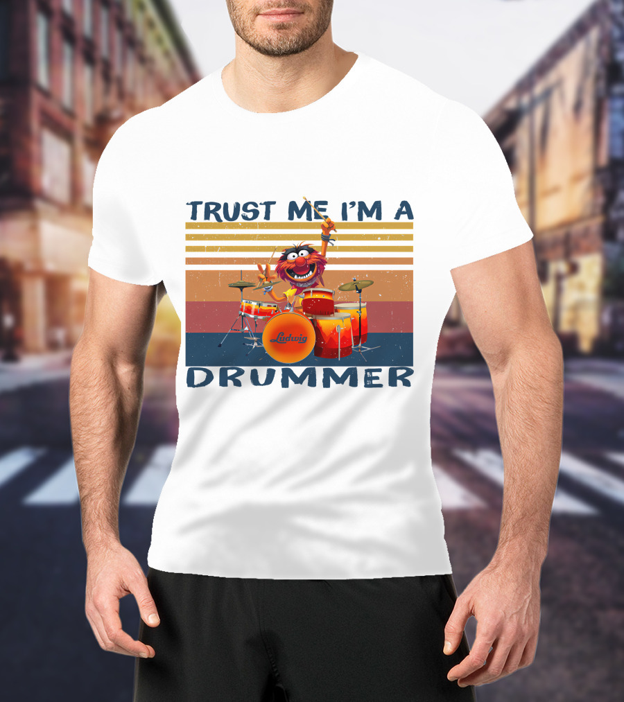 Ludwig Drummer Confidence Animal Muppet T-Shirt