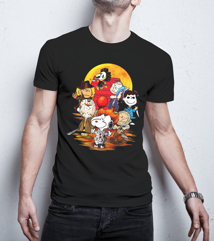 Snoopy And Friends Halloween Horror Mashup T-Shirt