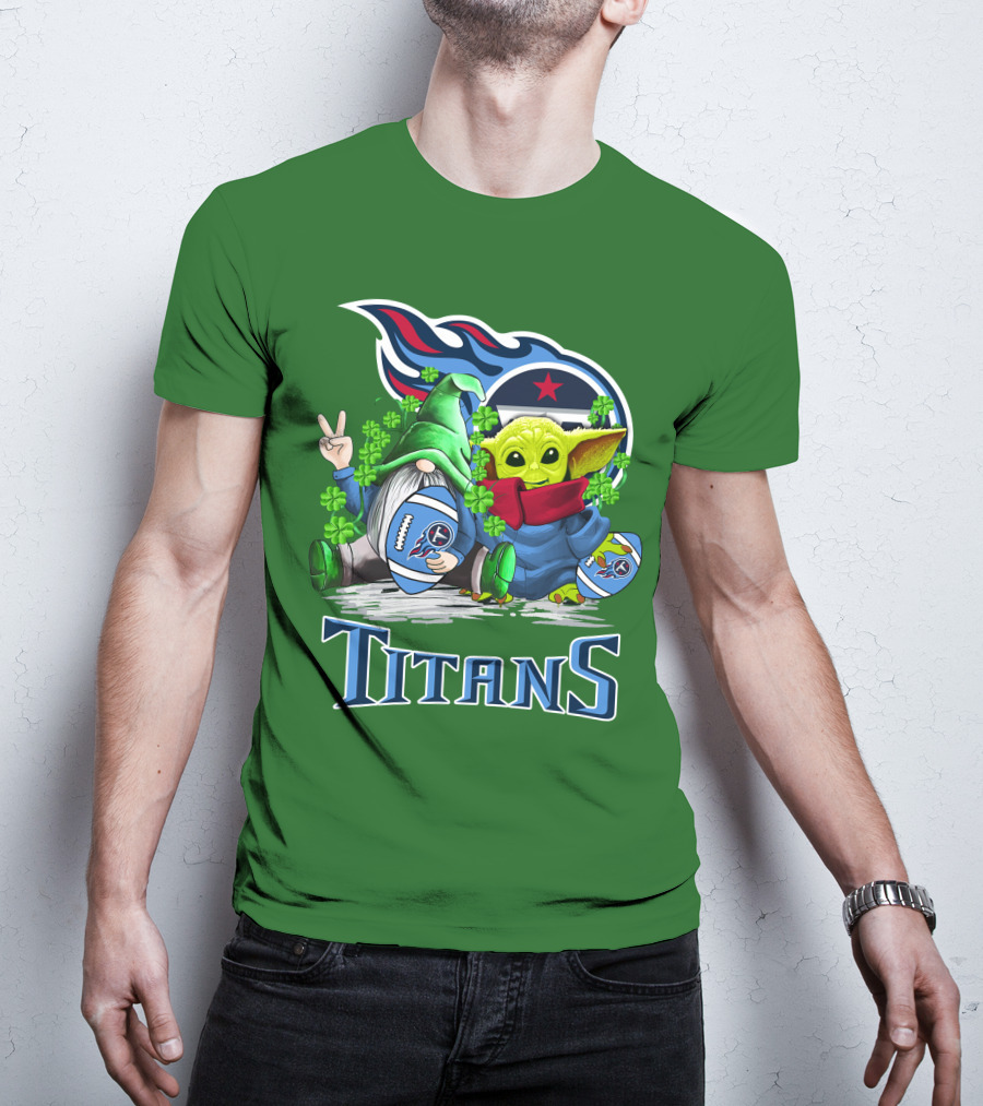 Tennessee Titans St. Patrick’s Day Gnome And Alien Football T-Shirt