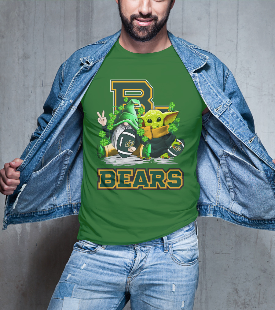 Baylor Bears St. Patrick's Day Football Clover T-Shirt