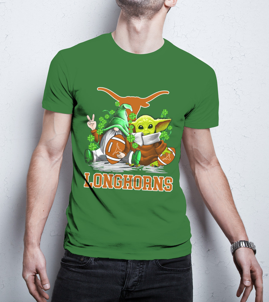 Texas Longhorns Football Patrick’s Day Longhorns Gnome Baby Jedi T-Shirt