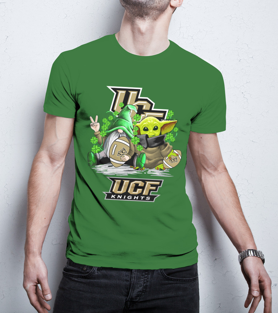 UCF Knights Football St. Patrick's Day Shamrock Gnome Baby Alien T-Shirt