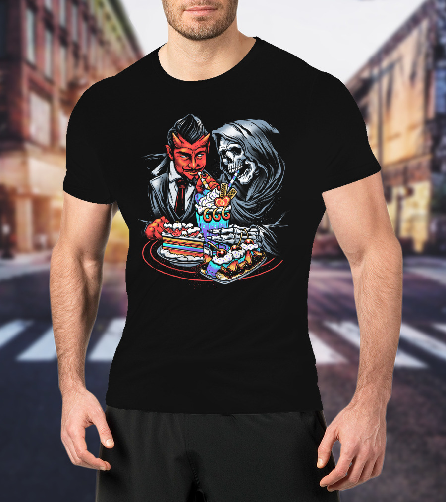 Devil's Treat Skeleton Dessert Feast T-Shirt
