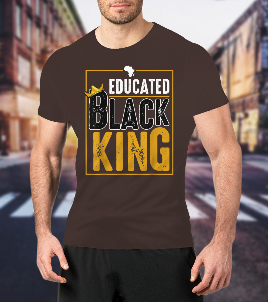 Educated Black King Africa Crown T-Shirt