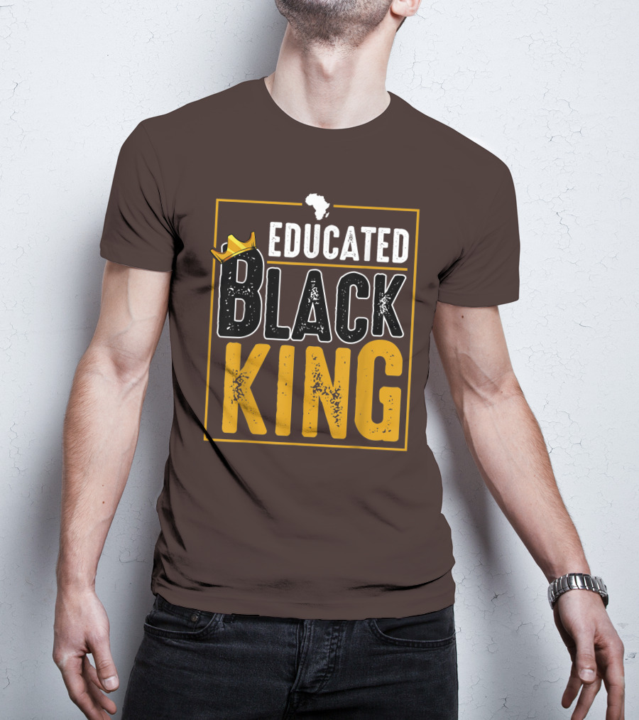 Educated Black King Africa Crown T-Shirt