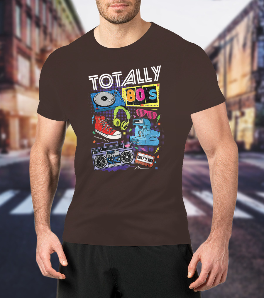 Totally 80s Boombox Cassette Tape T-Shirt