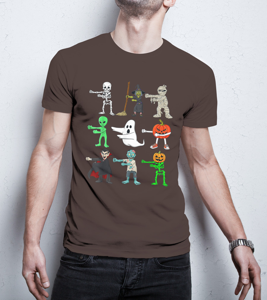 Halloween Floss Like A Boss Skeleton Witch Mummy Alien Ghost Pumpkin Dracula Zombie T-Shirt
