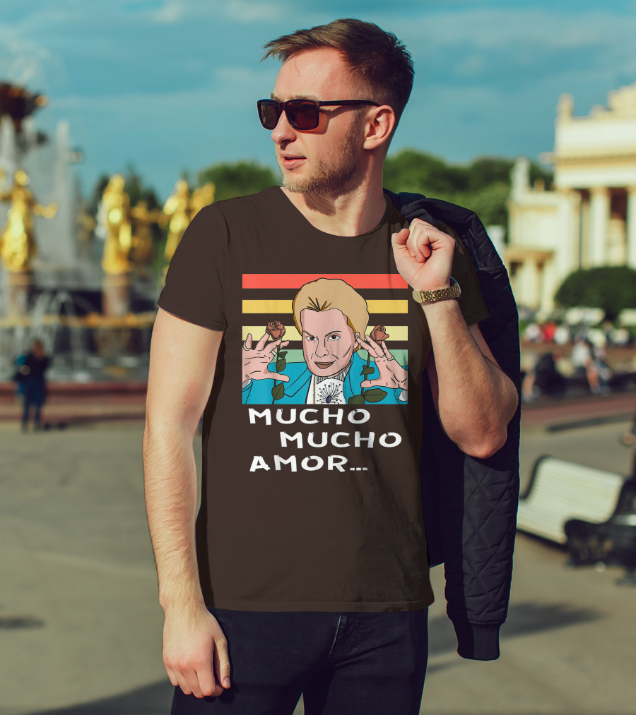 Mucho Mucho Amor Walter Mercado Nostalgic Iconic Look Roses Retro Vibes T-Shirt