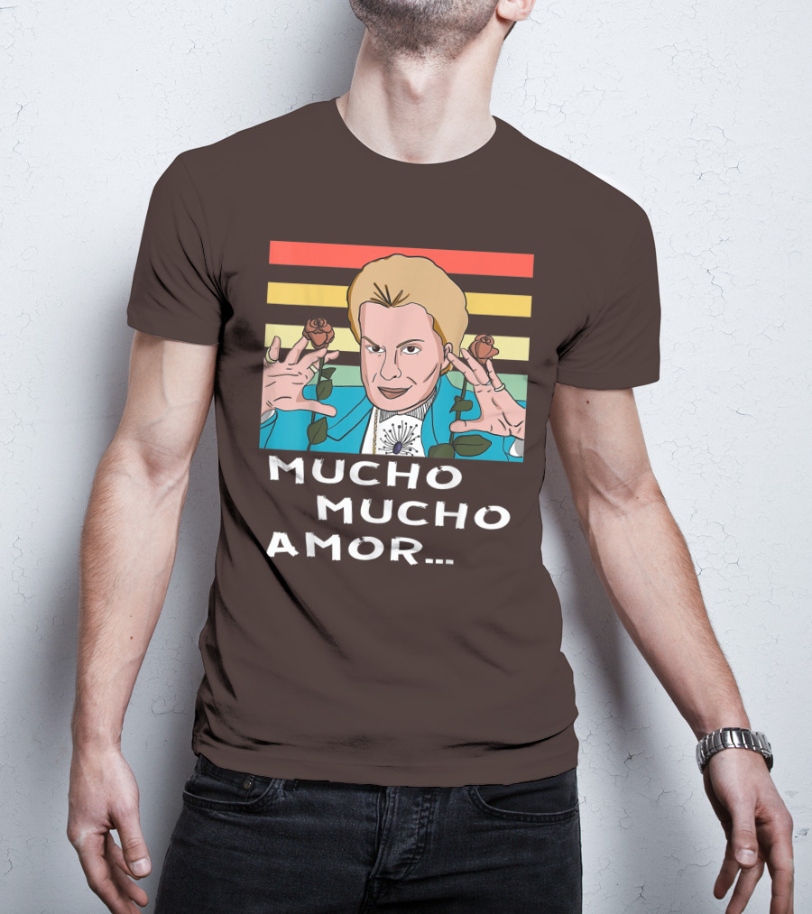 Mucho Mucho Amor Walter Mercado Nostalgic Iconic Look Roses Retro Vibes T-Shirt