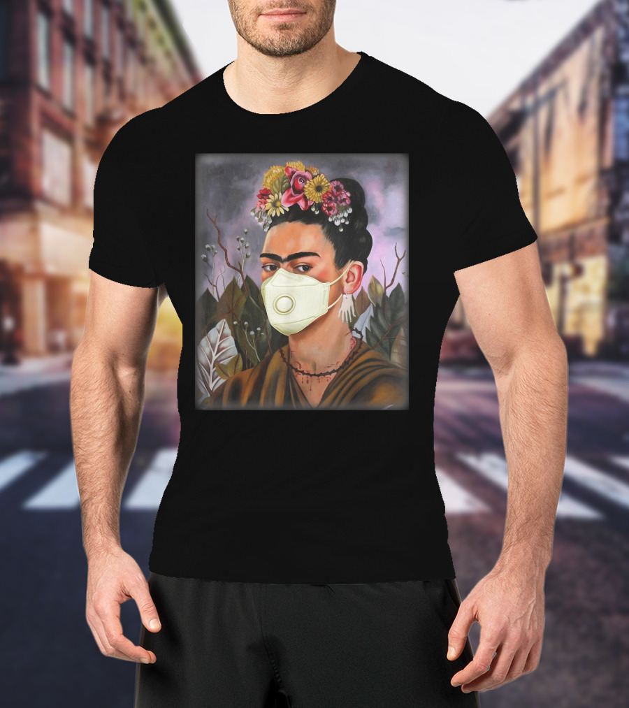 Frida Kahlo Floral Mask T-Shirt