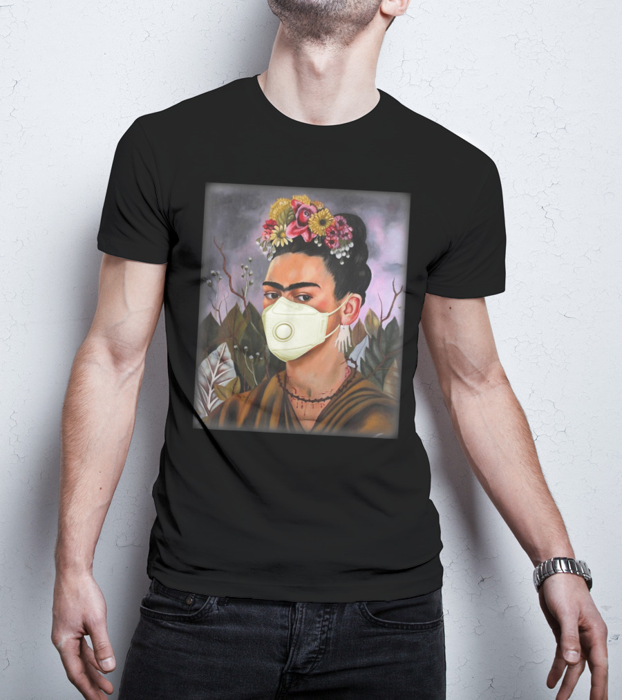 Frida Kahlo Floral Mask T-Shirt