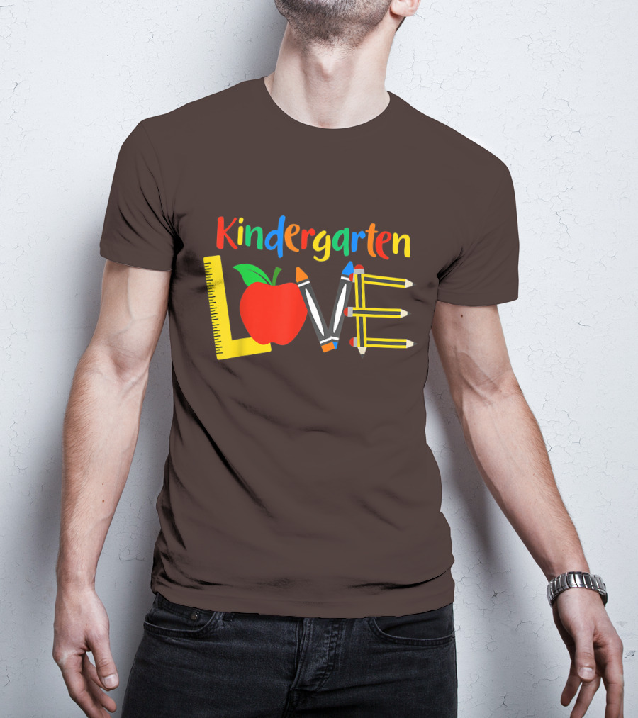 Kindergarten Love Teacher Student Classroom Tools T-Shirt