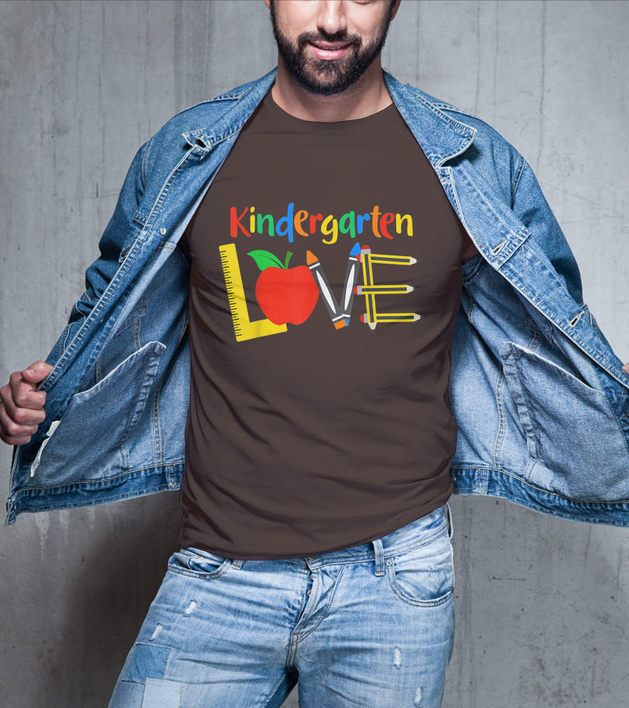 Kindergarten Love Teacher Student Classroom Tools T-Shirt