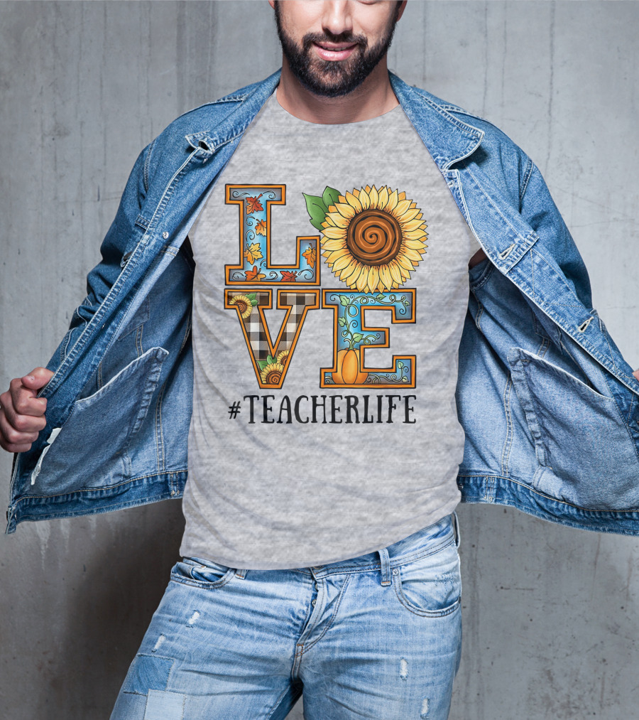 Love Sunflower Autumn #TeacherLife T-Shirt