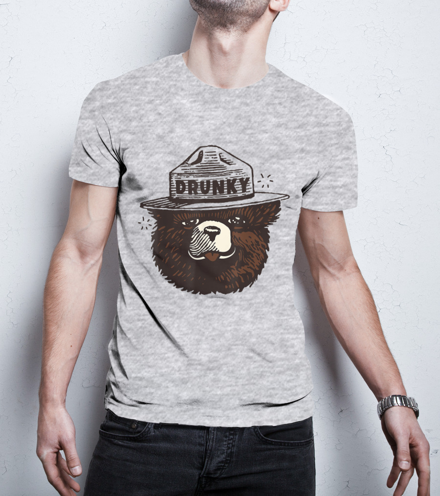 Drunky The Bear With Hat T-Shirt
