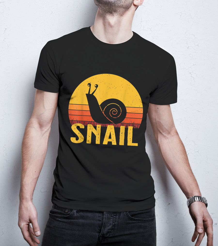 Snail Retro Sunset T-Shirt