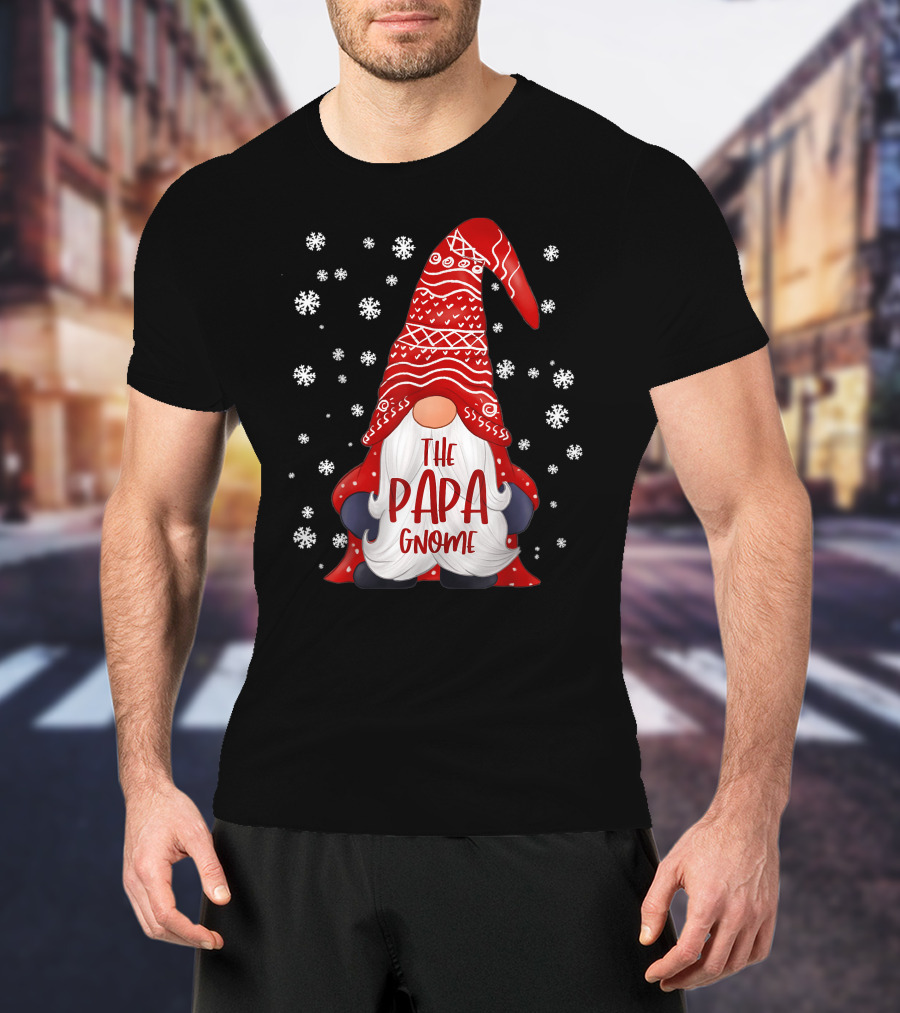 The Papa Gnome Snowflakes Funny Family T-Shirt