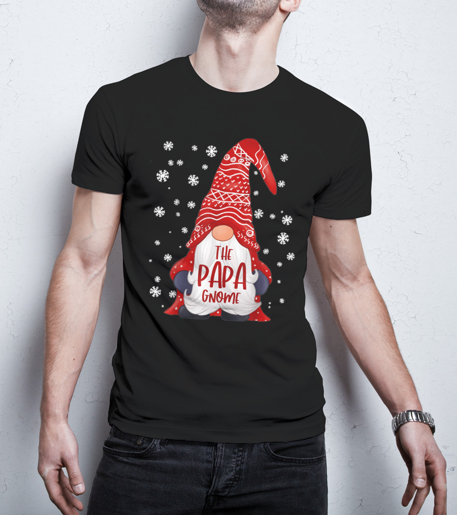 The Papa Gnome Snowflakes Funny Family T-Shirt